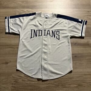 Crazy Vintage Cleveland Indians Starter Baseball Jersey Large